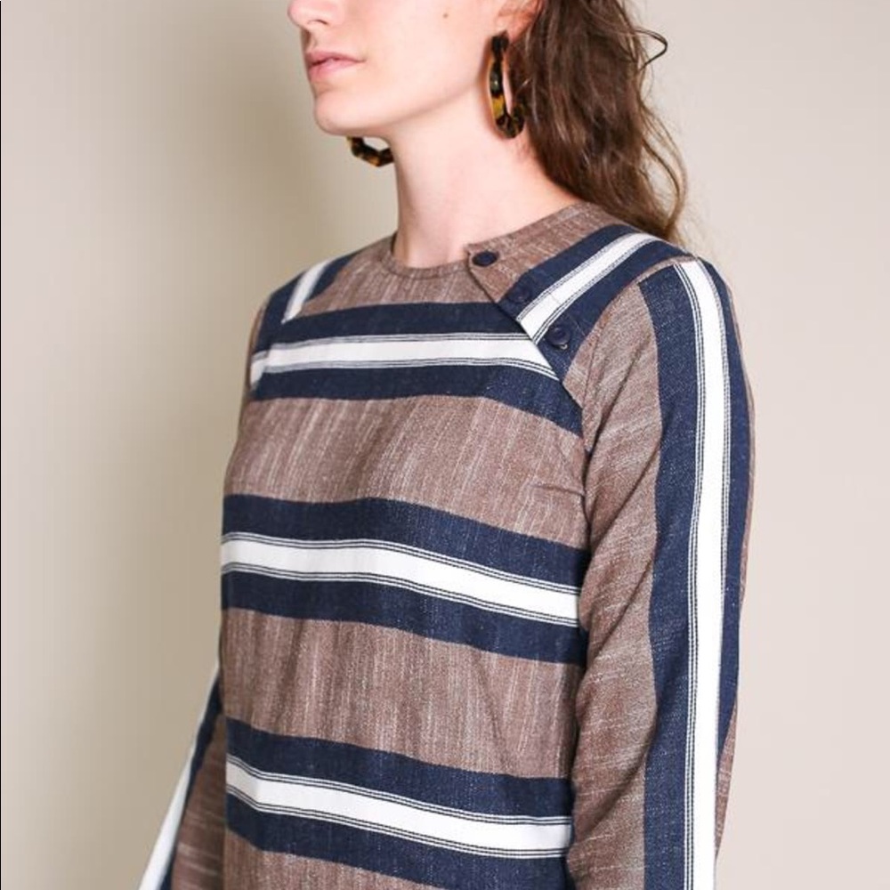 Ace & Jig Jackie top with tie in Captain textile - Picture 3 of 4